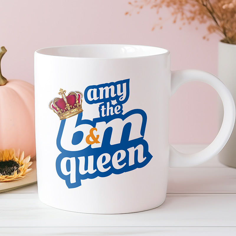 B&M Queen Personalised Mug
