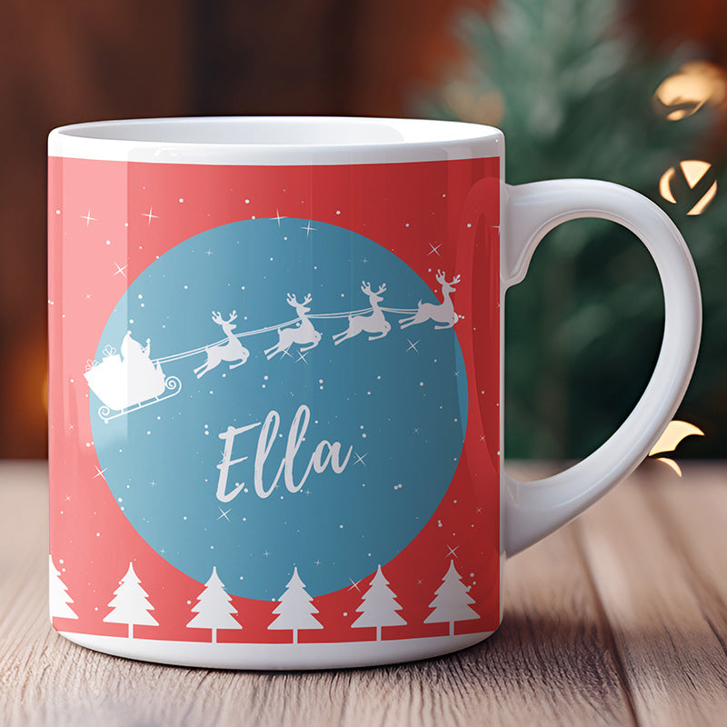 Santa Silhouette Personalised Mug